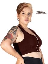 Top Com Ziper E Bojo Removível Plus Size Conforto Garantido pela Wolfox