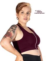 Top Com Ziper E Bojo Removível Plus Size Conforto Garantido pela Wolfox