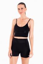 Top comfy canelado preto Top comfy canelado preto