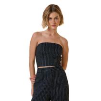 Top Corpete Listrado TQC Cinza My Place