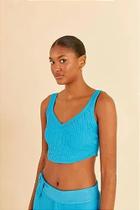 Top corselet ribana farm azul bertioga Top corselet ribana farm azul bertioga