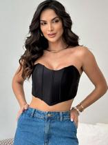 Top Corset Feminino sem alça Elegante