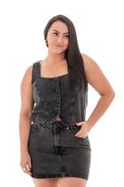 Top Corset Jeans Feminino Arauto