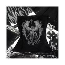 Top Corset Retro Y2K Sem Alças Para Mulheres, Estampa Gótica Harajuku, Casual De Verão, Sem Mangas Top Corset Retro Y2K Sem Alças Para Mulheres, Estampa Gótica Harajuku, Casual De Verão, Sem Mangas