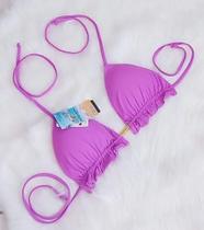 Top Cortininha Com Babadinho Fúcsia