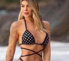 Top cortininha poá Top cortininha poá