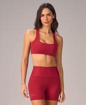 Top Costas Cruzadas Estampa Alto Giro Vinho Rouge