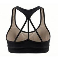 Top Costas Nadador Preto Feminino Yoga Pilates Academia Beach Tennis Feminino