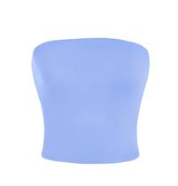 Top Crop Tube Faixa Cropped Justo Slim Lycra Malha Elastano