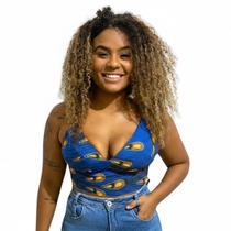 Top cropped alcinha fina regulável blusa blusinha regata feminino estampado com bojo Top cropped alcinha fina regulável blusa blusinha regata feminino estampado com bojo