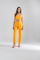 Top Cropped Alfaiataria Em Viscose Com Alça Larga Bana Bana Top Cropped Alfaiataria Em Viscose Com Alça Larga Bana Bana