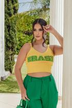 Top Cropped Brasil Tricot Top Cropped Brasil Tricot