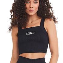 Top Cropped Caju Brasil Flash Preto Top Cropped Caju Brasil Flash Preto