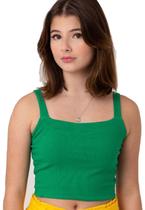 Top Cropped Canelado Verde Catbalou Top Cropped Canelado Verde Catbalou