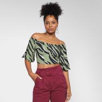Top Cropped Ciganinha Mercatto Ferino Feminino Top Cropped Ciganinha Mercatto Ferino Feminino