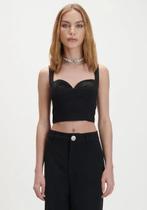 Top cropped de alca myft feminino Top cropped de alca myft feminino