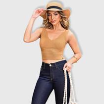 Top Cropped de Tricot Feminino Revanche Barinas - Revanche Jeans