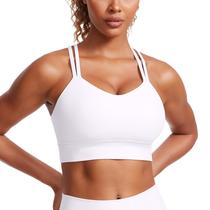 Top Cropped de Yoga CRZ YOGA Butterluxe com Dupla Alça Branco XL