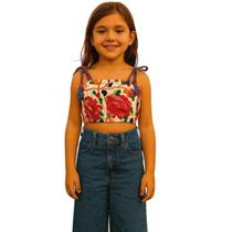 Top Cropped Fábula Floreria Coolors Verão Top Cropped Fábula Floreria Coolors Verão