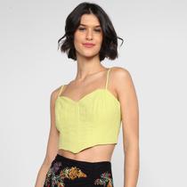 Top Cropped Farm Corselet Alcinha Feminino