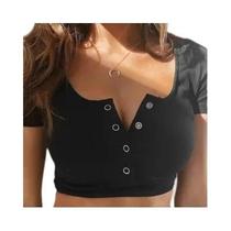 Top Cropped Feminino De Manga Curta, Elegante, Liso, Básico, Para Festas, Justo Ao Corpo, Elástico. Top Cropped Feminino De Manga Curta, Elegante, Liso, Básico, Para Festas, Justo Ao Corpo, Elástico.