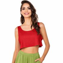 Top Cropped Feminino Decote U Cavado Soltinho Tribo Livre