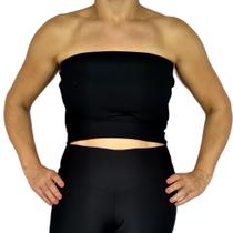 Top Cropped Feminino Faixa sem alça Elástico Barra Liso Viscolycra Pp a Plus Size Top Cropped Feminino Faixa sem alça Elástico Barra Liso Viscolycra Pp a Plus Size