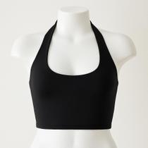 Top Cropped Feminino Frente Única Costa Nua Novo