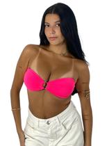 Top Cropped Feminino sem alça Argola com Bojo Suplex Bruna