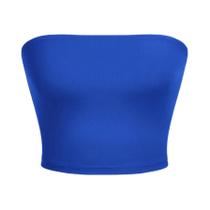 Top Cropped Feminino sem alça Sem Mangas Com Decote Reto E Amarração No Busto Para Festas