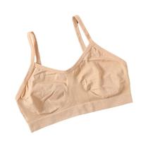Top Cropped Feminino Sem Costura Canelado Push-Up Bralette Lingerie Sexy M-L