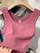 Top Cropped Feminino Sem Mangas Com Gola Redonda, Camisola Fitness De Malha Canelada De Verão,