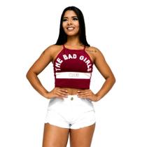 Top Cropped Feminino The Bad Girl, Blogueiras, Ref:288