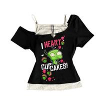 Top Cropped Feminino Y2K Com Alças Estilo Harajuku Fofo Roupas Femininas Dos Anos 2000