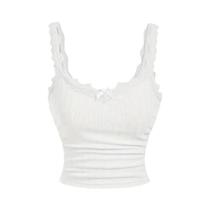 Top Cropped Feminino Y2K Com Renda E Patchwork Estilo Grunge Top Cropped Feminino Y2K Com Renda E Patchwork Estilo Grunge