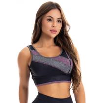 Top Cropped Fitness Academia Sublimada Estampada - T0574 Top Cropped Fitness Academia Sublimada Estampada - T0574