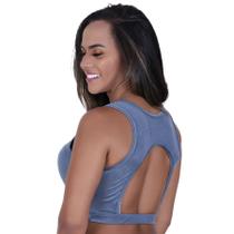 Top cropped fitness decote gota bojo cirrê relevo poliamida helo-orbis - Orbis Fitness