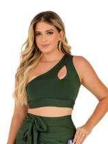 Top Cropped Fitness Feminino Tranversal Academia Treino Musculação Ginástica Caminhada The Start