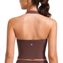 Top Cropped Halter Butterluxe CRZ YOGA Taupe G