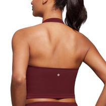 Top Cropped Halter com Bojo Removível Butterluxe Vermelho Merlot P - CRZ YOGA