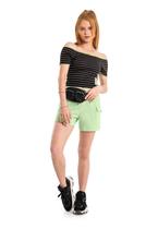 Top Cropped Juvenil em Malha Lastex Gloss Top Cropped Juvenil em Malha Lastex Gloss