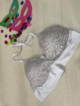 Top Cropped lantejoula carnaval - Bazar fantasia