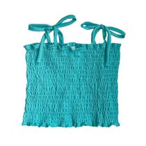 Top Cropped Lastex Turquesa - Baby Bella Top Cropped Lastex Turquesa - Baby Bella