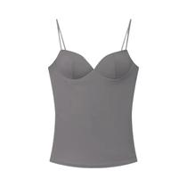 Top Cropped Marrom Sem Mangas Para Mulheres, Corpete Sem Costas Com Alças, Camisola Bodycon Sexy,