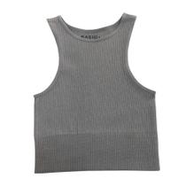 Top Cropped Modelo Nadador Basic+ Mescla Escuro G