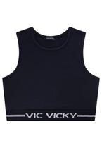 Top Cropped Nadador em Soft Line Vic&Vicky