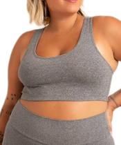 Top Cropped Nadador Plus Size G1 G2 G3 G4 Academia Grosso Fitness Feminino