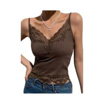 Top Cropped Preto Com Acabamento Em Renda Para Mulheres, Estilo Gótico, Grunge, Punk, Casual, Verão, Top Cropped Preto Com Acabamento Em Renda Para Mulheres, Estilo Gótico, Grunge, Punk, Casual, Verão,