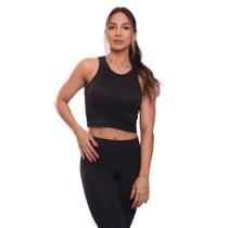 Top Cropped Regata Canelado Mulher Lisa Blusa Blusinha Básica Treino Academia Top Cropped Regata Canelado Mulher Lisa Blusa Blusinha Básica Treino Academia