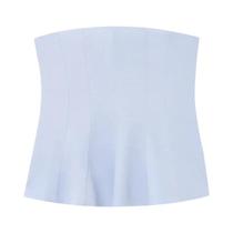 Top Cropped sem alça Feminino Sensual Amarelo E Preto Com Decote Nas Costas E Sem Alças 2025